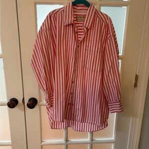 We The Free Pink and White Striped Shirt